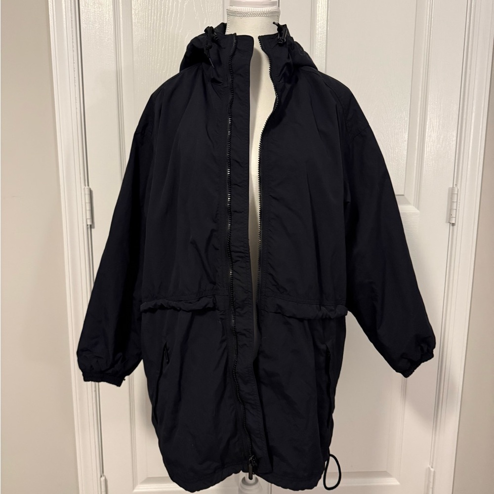 Eddie Bauer Quilted Black Rain  Jacket